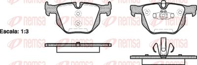 Brake Pad Set, disc brake REMSA 0381.70