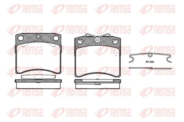 REMSA 0385.10 Brake Pad Set, disc brake