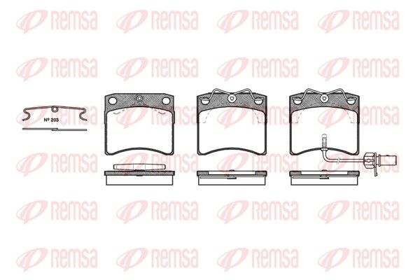 REMSA 0385.11 Brake Pad Set, disc brake