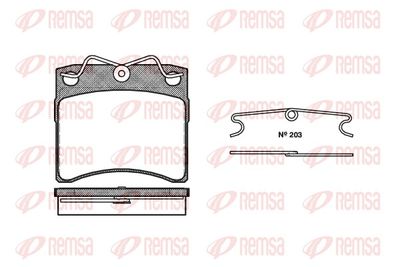 Brake Pad Set, disc brake REMSA 0385.00