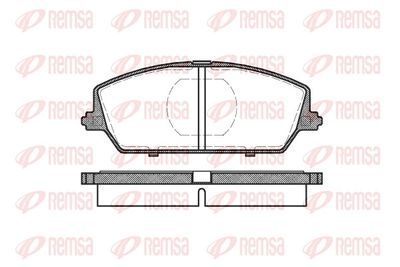 Brake Pad Set, disc brake REMSA 0387.00