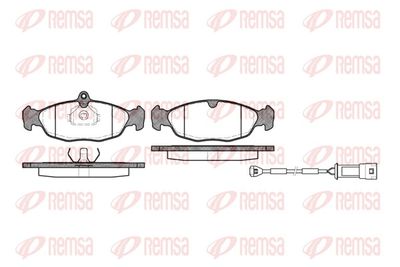 Brake Pad Set, disc brake REMSA 0393.02