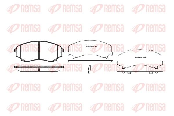 REMSA 0397.22 Brake Pad Set, disc brake
