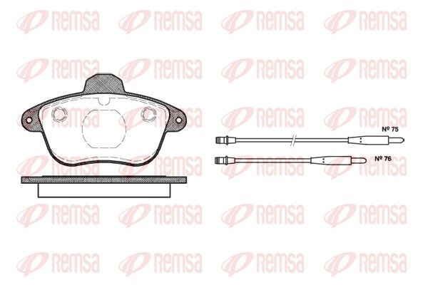 REMSA 0401.04 Brake Pad Set, disc brake