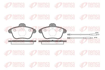 Brake Pad Set, disc brake REMSA 0401.14