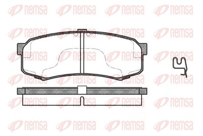 Brake Pad Set, disc brake REMSA 0413.04