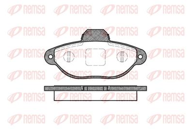 Brake Pad Set, disc brake REMSA 0414.20