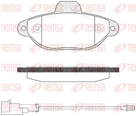 REMSA 0414.22 Brake Pad Set, disc brake