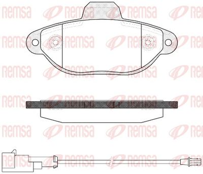Brake Pad Set, disc brake REMSA 0414.22