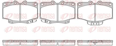 Brake Pad Set, disc brake REMSA 0430.04