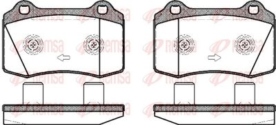 Brake Pad Set, disc brake REMSA 0434.58