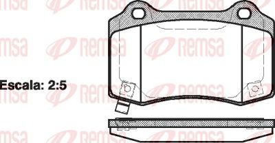 Brake Pad Set, disc brake REMSA 0434.54