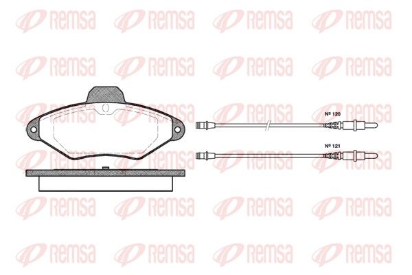 REMSA 0438.04 Brake Pad Set, disc brake