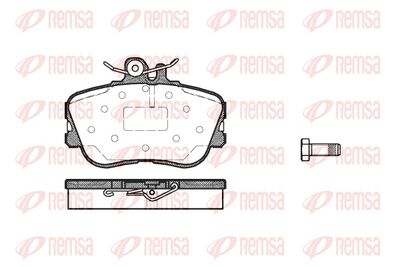 Brake Pad Set, disc brake REMSA 0445.00