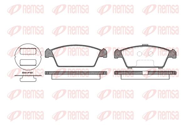 REMSA 0459.00 Brake Pad Set, disc brake