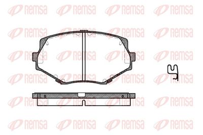 Brake Pad Set, disc brake REMSA 0478.02