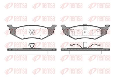Brake Pad Set, disc brake REMSA 0482.30