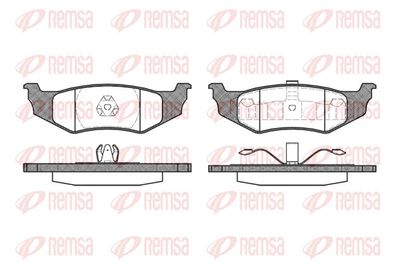 Brake Pad Set, disc brake REMSA 0482.40