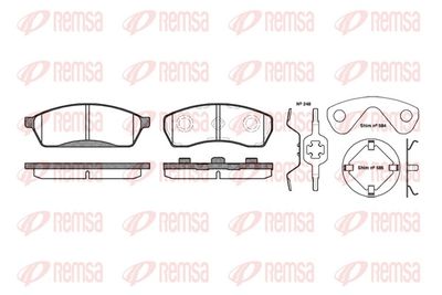 Brake Pad Set, disc brake REMSA 0488.00