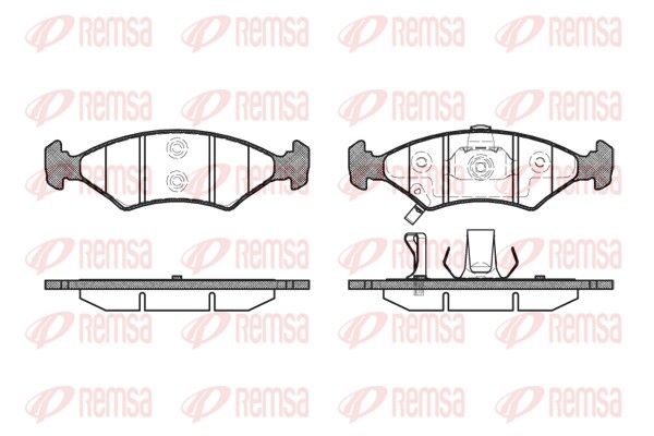 REMSA 0502.22 Brake Pad Set, disc brake