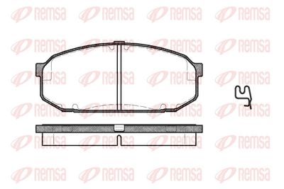 Brake Pad Set, disc brake REMSA 0504.02