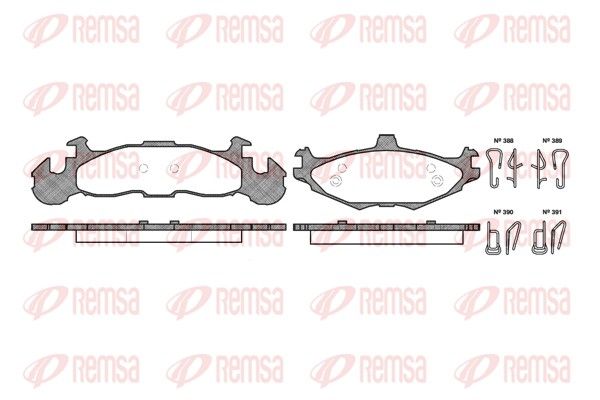 REMSA 0519.00 Brake Pad Set, disc brake