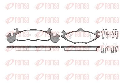 Brake Pad Set, disc brake REMSA 0519.00
