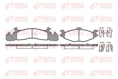 Brake Pad Set, disc brake REMSA 0524.00