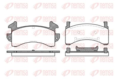 Brake Pad Set, disc brake REMSA 0543.00