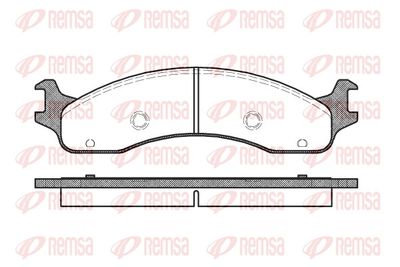 Brake Pad Set, disc brake REMSA 0573.00