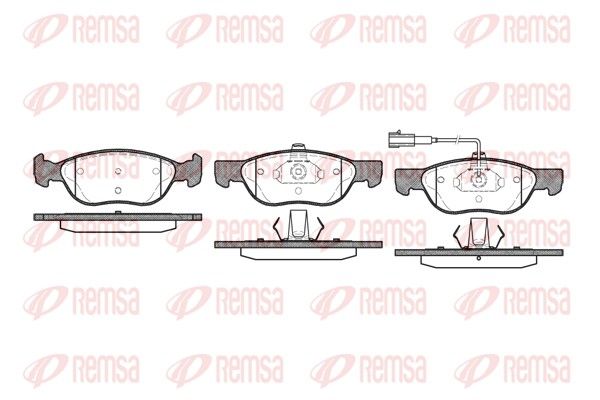 REMSA 0587.21 Brake Pad Set, disc brake