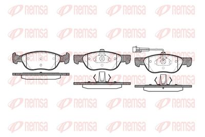 Brake Pad Set, disc brake REMSA 0587.11