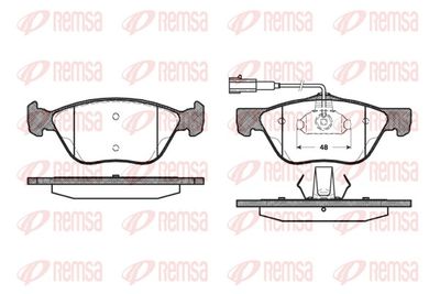Brake Pad Set, disc brake REMSA 0589.22