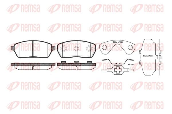 REMSA 0593.00 Brake Pad Set, disc brake