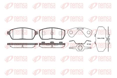 Brake Pad Set, disc brake REMSA 0593.00