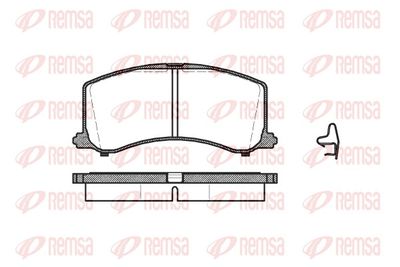 Brake Pad Set, disc brake REMSA 0595.02