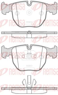 Brake Pad Set, disc brake REMSA 0596.20