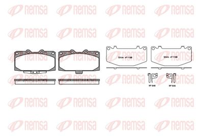 Brake Pad Set, disc brake REMSA 0599.12