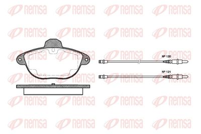 Brake Pad Set, disc brake REMSA 0608.04