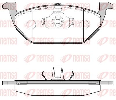 Brake Pad Set, disc brake REMSA 0633.00