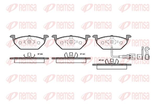 REMSA 0633.21 Brake Pad Set, disc brake