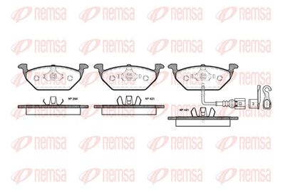 Brake Pad Set, disc brake REMSA 0633.21