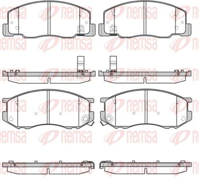 Brake Pad Set, disc brake REMSA 0636.04