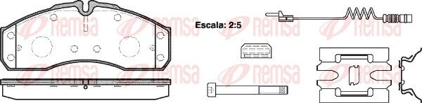 REMSA 0651.22 Brake Pad Set, disc brake