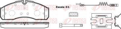 Brake Pad Set, disc brake REMSA 0651.22