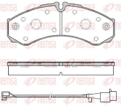 Brake Pad Set, disc brake REMSA 0651.52