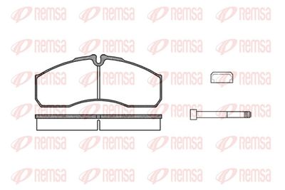 Brake Pad Set, disc brake REMSA 0651.86