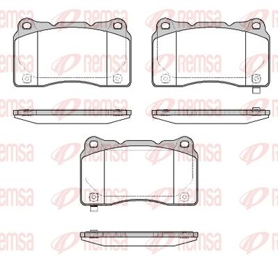 Brake Pad Set, disc brake REMSA 0666.58