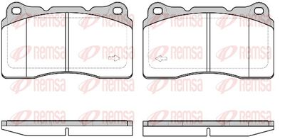 Brake Pad Set, disc brake REMSA 0666.40