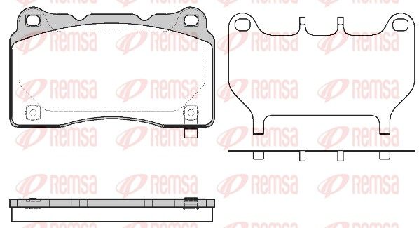 REMSA 0666.64 Brake Pad Set, disc brake
